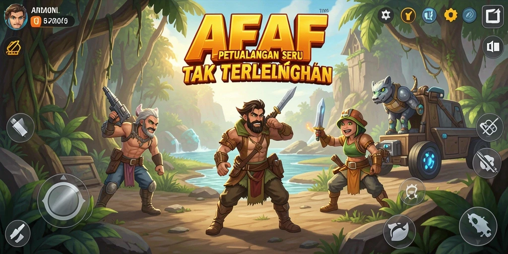 Tangkapan layar gameplay AFAF yang menampilkan petualangan seru di dunia yang luas.