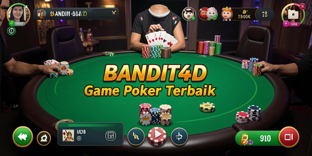 Tampilan gameplay BANDIT4D yang menegangkan saat bermain Poker.