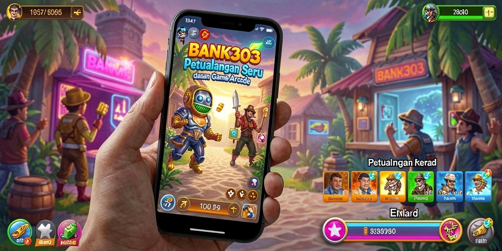 Screenshot BANK303 yang menunjukkan gameplay seru dan menantang dalam game Arcade.