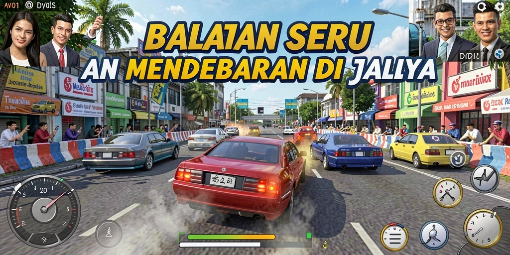 Gameplay DY01 yang menegangkan dalam balapan cepat.