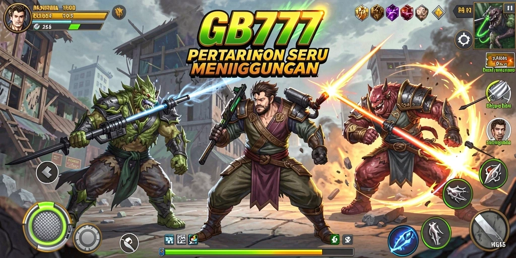 Tampilan gameplay GB777 yang mendebarkan dan penuh aksi.