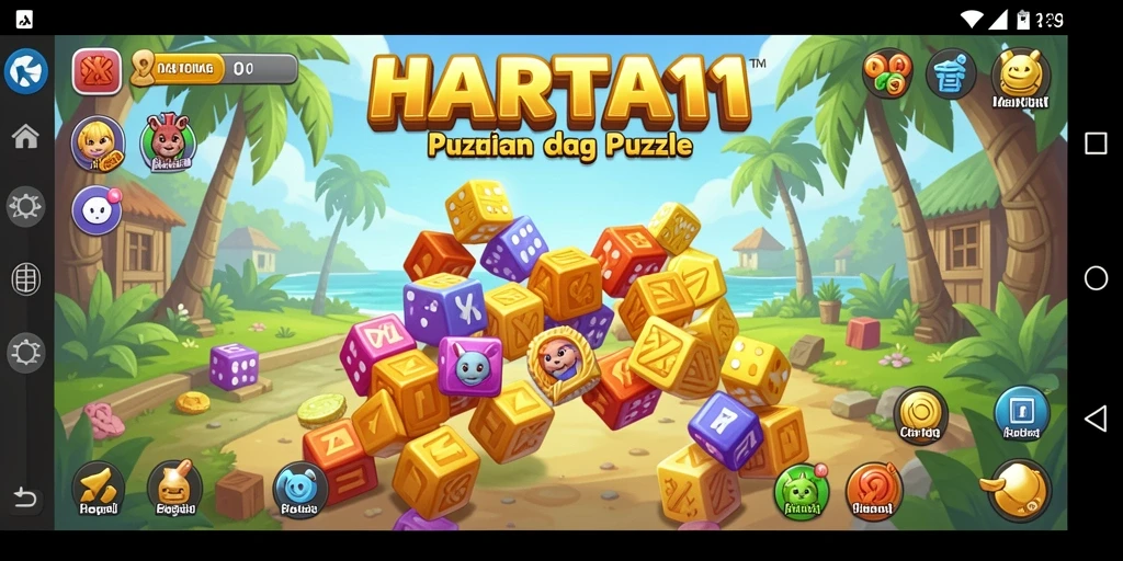 Screenshot HARTA11 menunjukkan gameplay Puzzle yang penuh tantangan.