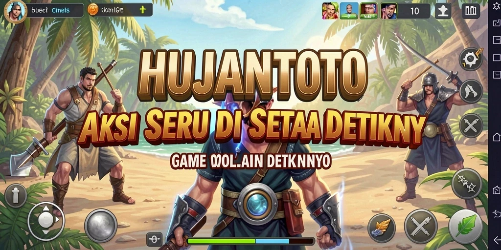 Gambaran gameplay seru yang penuh aksi di HUJANTOTO.