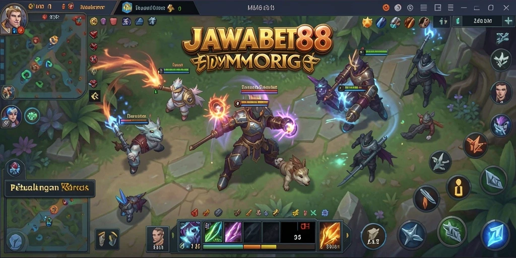 Tangkapan layar gameplay JAWABET88 yang menampilkan aksi seru dalam dunia MMORPG.
