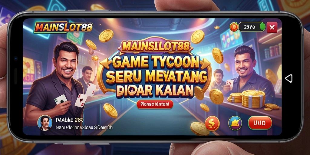 Screenshot gameplay MAINSLOT88 yang menampilkan mesin slot dan kasino.