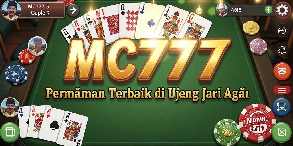 Tampilan gameplay Gaple yang seru dan menantang di MC777.