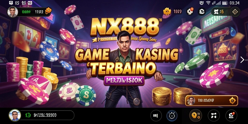 Screenshot gameplay NX888 menampilkan tampilan permainan kasino yang menakjubkan.