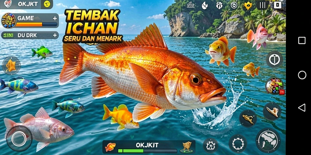 Gameplay seru Tembak Ikan di OKJKT.