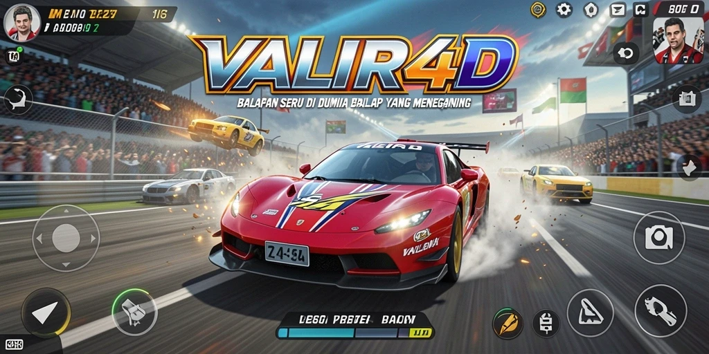 Tangkapan layar gameplay <strong>VALIR4D</strong> menampilkan aksi balapan yang mendebarkan.