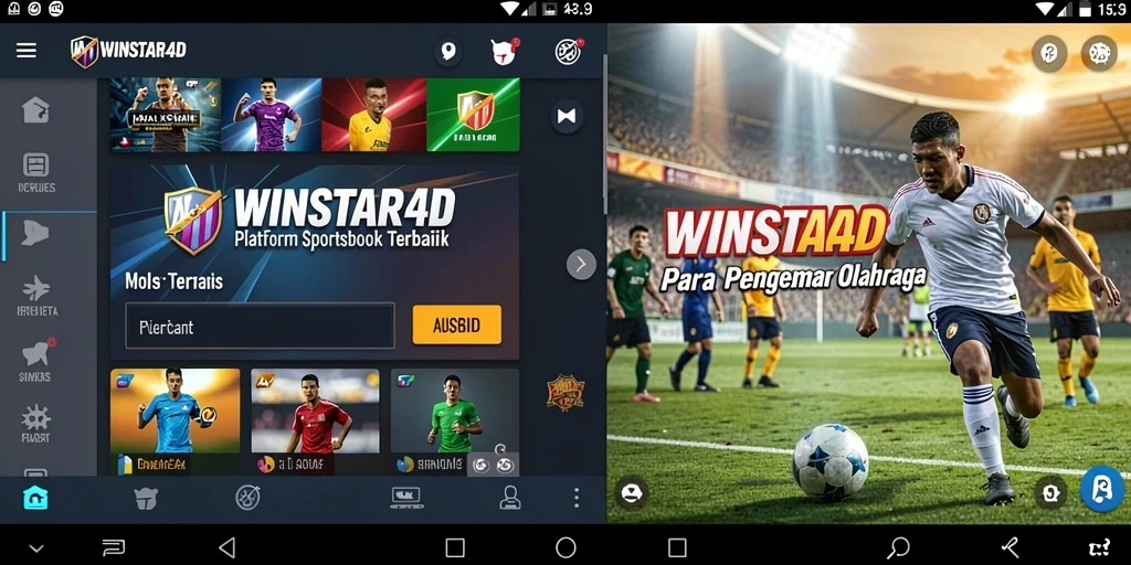 Tampilan gameplay Sportsbook yang menarik dan interaktif di WINSTAR4D.